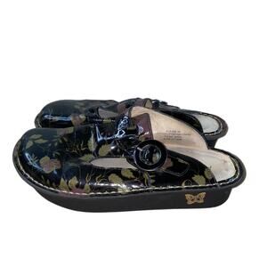 Alegria ALG-504 Floral Patent Leather Comfort Clogs EU 38 US 7.5-8 Nursing